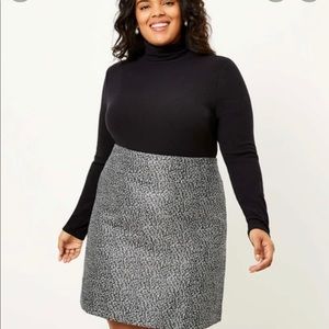 NWT - LOFT Plus Shimmer Jacquard Shift Skirt. 22w